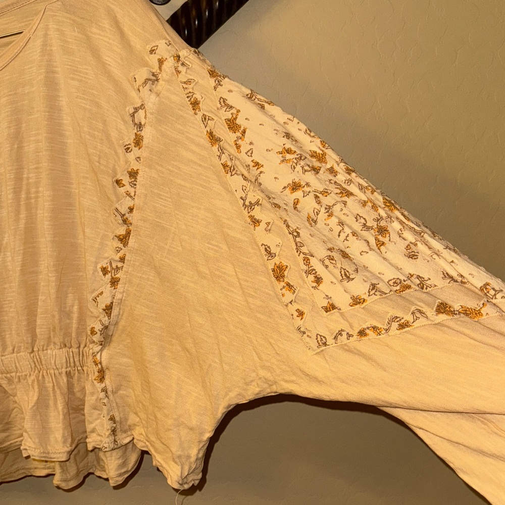 Free People Women's Cream Long Sleeve Top - Picture 6 of 9